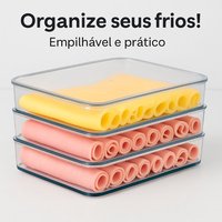 Kit Triplo Porta Frios Hermético Acrílico para seus mantimentos! ✨