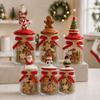 Potes de Vidro Natalinos 300mL - Porta Mini Biscoitos Porta Doces Bomboniere Decoração de Natal com Tampa Decorada