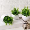 Kit 3 Vasos Brancos com Plantas Artificiais Decorativas para Mesa Sala Escritório e Aparador