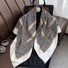 Lenço de Seda Luxo Feminino 90x90cm – Leve, Versátil e Sofisticado para Qualquer Look
