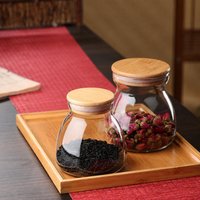 Kit 2 potes vidro borossilicato e bambu: organize já! ✨