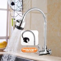 Torneira Inox Prata/Preto Cozinha Luxo com Chuveiro 360°! ✨Upgrade já!