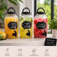 Kit dispenser amaciante/sabão 3,6L, cores lousa! ✨