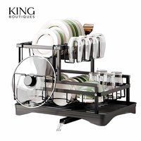 Rack escorredor preto aço carbono: Organize sua cozinha! ️✨