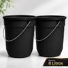 Kit 2 Balde 8 Litros De Limpeza Com Alça Resistente Plástico Resistente Grande Multiuso