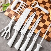 Kit Facas Cozinha 8 Peças Branca Premium, corte e prepare com maestria! ✨