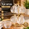 Jogo de Xícaras para Café 90ml Melina com Suporte Dourado