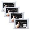 Kit 4 Travesseiro Confortável Branco Para Cama Penas e Plumas de Ganso 70x50cm