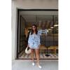 Conjunto camisa bata com shorts estampado