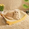 Cama e Arranhador Design Curvo para Gatos Madeira e Sisal Resistente e Durável