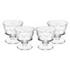 Conjunto 4 Taças de Sobremesa 240ml Lines Butterfly Vidro Wolff para Doces Mousse Sorvetes Fruta Mesa Posta Elegante Lar