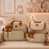 Bolsa Maternidade e Mochila de Bebe Personalizada Menina com Nome no Laço Impermeável Premium