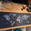 Mousepad Gamer Estampa Mapa Mundi 70x35cm