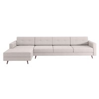 Sofá 4 Lugares Linho Cotton Cru, chaise esquerdo! Conforto e estilo! ✨️