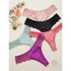 Kit 10 Calcinhas Fio dental Anjo Fio Dental E Renda Na Lateral Lingerie Mulher