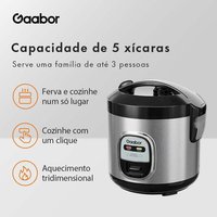 Gaabor Panela Elétrica de Arroz 2 em 1 1L Antiaderente