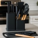 Kit Cozinha 19 Peças Silicone Antiaderente Facas Inox