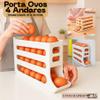 Porta Ovos 4 Andares Rolante em Plástico para Geladeira Organizador 20 a 30 Ovos