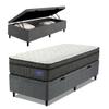 Cama Box Baú Colchão Solteiro Ortopédico D33 Euro Pillow Ultra 88x188x66cm