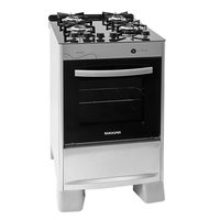 Fogão Suggar Neo Glass 4 Bocas Prata: cozinha moderna! ✨