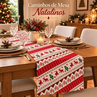 Trilho de Mesa Natalino 28cm: Mesa posta festiva e elegante! ✨