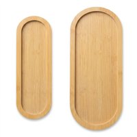 Kit 2 Bandejas Decorativas Oval Longo MDF! Decore já! ✨
