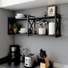 Prateleira Decorativa Estilo Industrial Tripla Suporte X 110x20cm para Quarto, Sala, Cozinha