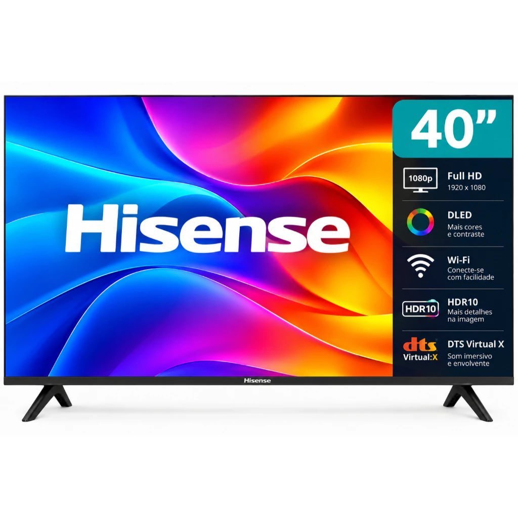 Smart TV Hisense 40\" Full HD DLED Wi-Fi HDR10 40A4NV DTS Virtual X