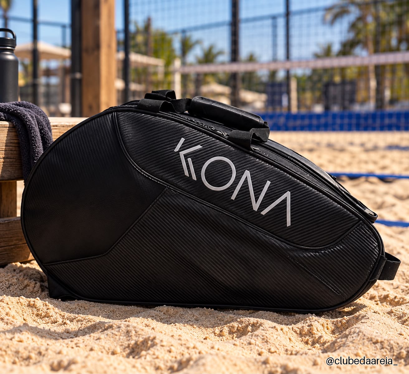 Raqueteira Bag Beach Tennis Padel All Black Kona All Black