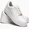 Tênis Feminino Benévola Plataforma Branco Preto Casual Leve Sapatenis Sola Macia Confortável Style