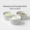 Kit Ramequins Porcelana 80ml | Molhos Porções Restaurante Buffet Sobremesas Porcelana