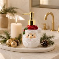 Saboneteira Papai Noel cerâmica 17cm para um Natal mágico! ✨