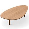 Mesa de Centro Orgânica Pés Palito em Madeira 90x52cm