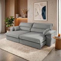 Sofá Nivus 2,30m cinza King House: conforto e estilo! ✨️
