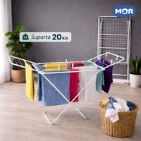 Varal Slim Mor Branco: secagem rápida e organizada! ✨
