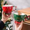 Tigela De Natal 500ml Caneca De Papai Noel Biscoito De Gengibre