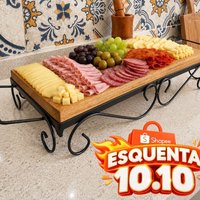 Bandeja rústica madeira/ferro: seu cantinho do café! ✨☕