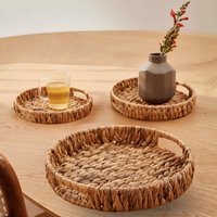 Kit 3 Cestos Fibra Natural: Organize e decore sua casa! ✨