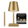 Luminária Abajur Mesa Led Touch Dimerizável Sem Fio Recarregável Dourado - MGC