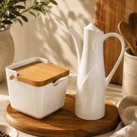Kit Azeiteiro/Galheteiro Oasis + Saleiro Hauskraft: Elegância e sabor na sua mesa! ✨