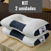 Kit 2 Travesseiros Cervical: Durma bem e diga adeus às dores! ✨