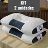 Kit 2 Travesseiro Cervical Ortopédico Ergonômico Confortavel Alivia Dores Coluna Postura Macio Premi