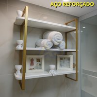 Prateleira Hone 3 níveis 60x60x15: seu espaço clínico organizado!
