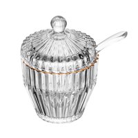 Cristal e ouro: Açucareiro Wolff 8cm, luxo na sua mesa! ⚜️✨