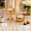 Kit 2 Bomboniere Potiche Baleiro Porta Doce Luise Cristal Wolff 92805
