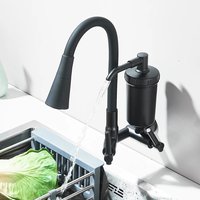 Torneira Gourmet Flexível Preta Luxo: água pura e estilo! ✨
