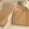 Conjunto 2tabuas Bandejas Bambu Mesa Posta Decor Orgânica