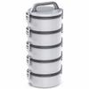 Conjunto Marmita Térmica 5 Unidades Cinza Tekcor Soprano