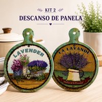 Kit 2 descansos de panelas cerâmica: beleza e proteção! ✨