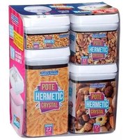 Kit 4 potes herméticos acrílico para organização impecável! ✨